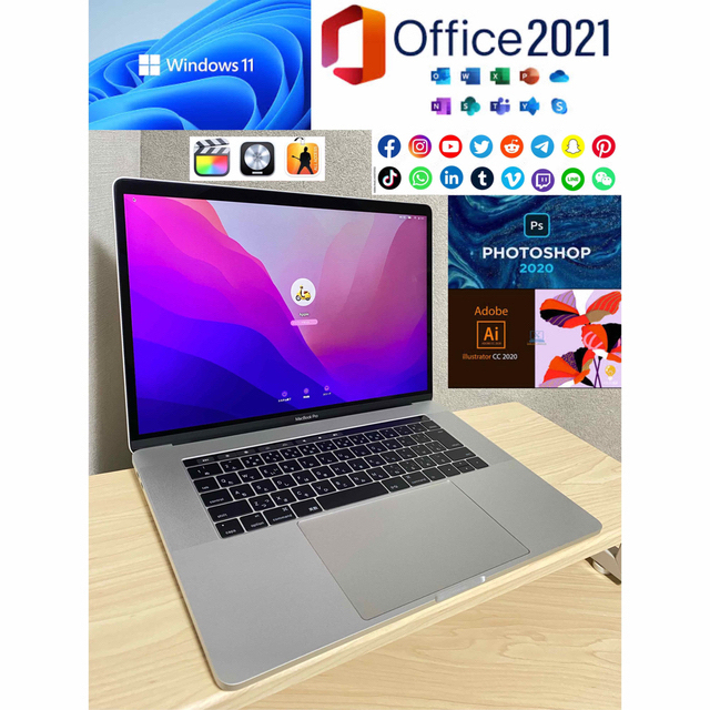 単品販売/受注生産 美品 Macbook Pro Touch Bar+Touch ID/Office