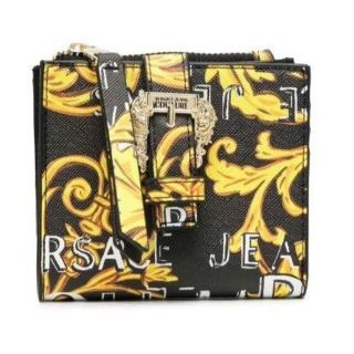 ヴェルサーチ(VERSACE)のVERSACE JEANS COUTURE 折り財布 バロック ブラック(財布)