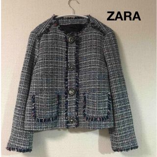 ZARA - ZARA ツイードジャケット ビジューボタンの通販 by mimi's shop