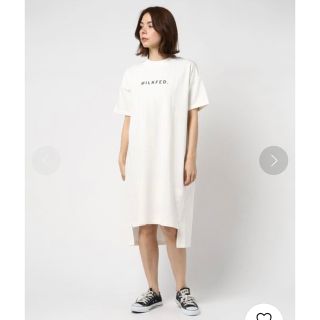 ミルクフェド(MILKFED.)のMILKFED.  ELLIE LOGO TEE DRESS ワンピース(ひざ丈ワンピース)