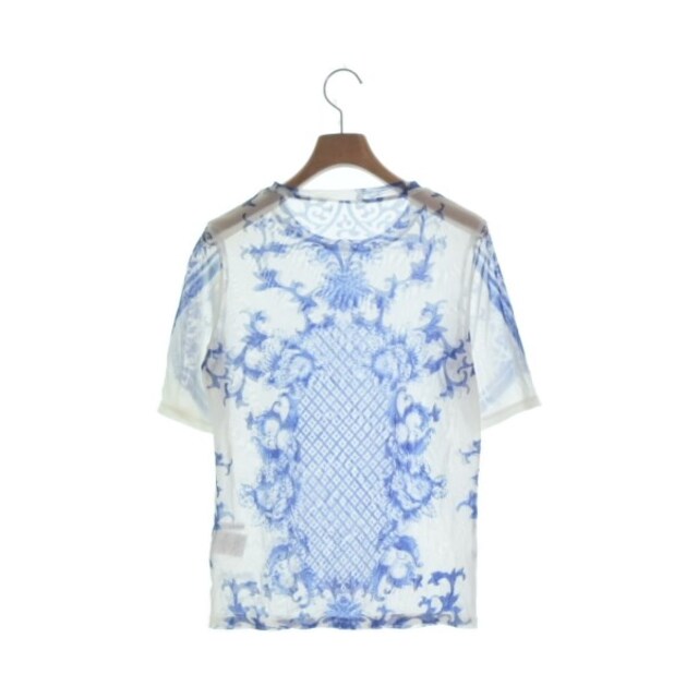 VIVIENNE TAM(ヴィヴィアンタム)のVIVIENNE TAM Tシャツ・カットソー 38(M位) 白x青(総柄) 【古着】【中古】 レディースのトップス(カットソー(半袖/袖なし))の商品写真