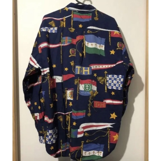 TOMMY HILFIGER(トミーヒルフィガー)のTOMMY HILFIGER 90s シャツ 総柄 フラッグ  L メンズ メンズのトップス(シャツ)の商品写真