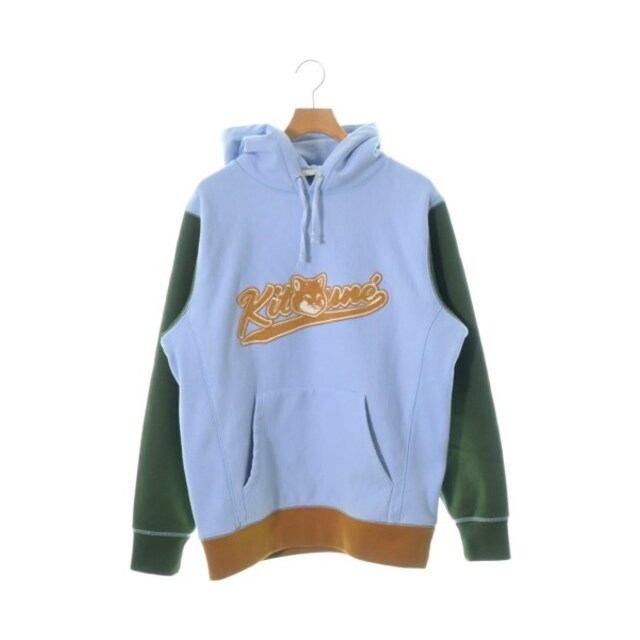 日本製送料無料 MAISON KITSUNE メゾンキツネ パーカー M 水色x緑