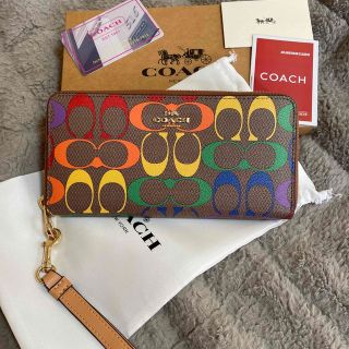 コーチ(COACH)のコーチ財布　マルチカラーレインボー(長財布)