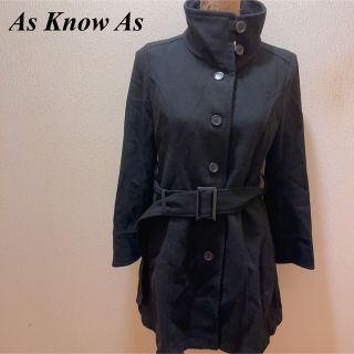 アズノウアズ(AS KNOW AS)の美品★AsKnowAs★ブラックベルト付きジャケット★2eay★コート(その他)