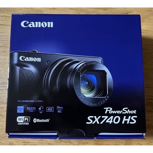 激安の 新品 土日祝も当日発送 キャノン コンパクトデジタルカメラ PowerShot SX740 HS BK ブラック 1コ入 黒 Canon  光学40倍ズーム 4K動画 Wi-Fi対応 キヤノン