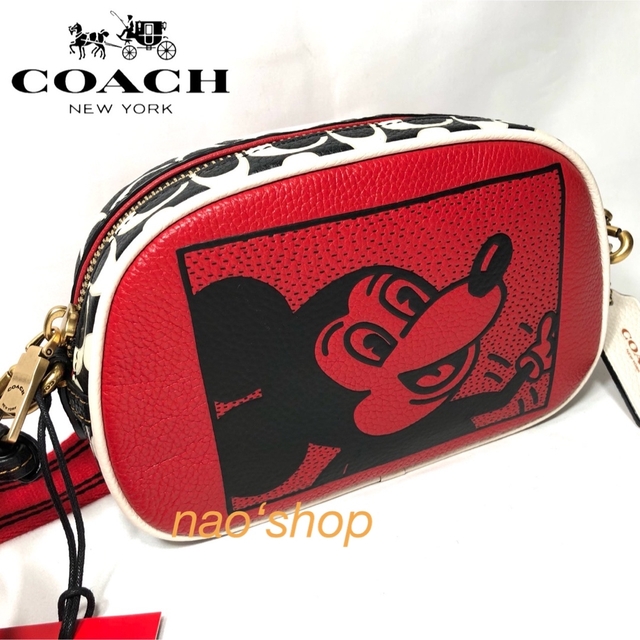 新品】COACH コーチ クロスボディ ミッキー キース ヘリング レッド