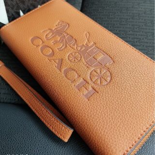 コーチ(COACH)のCOACH　ラウンドファスナー　長財布　ブラウン(財布)