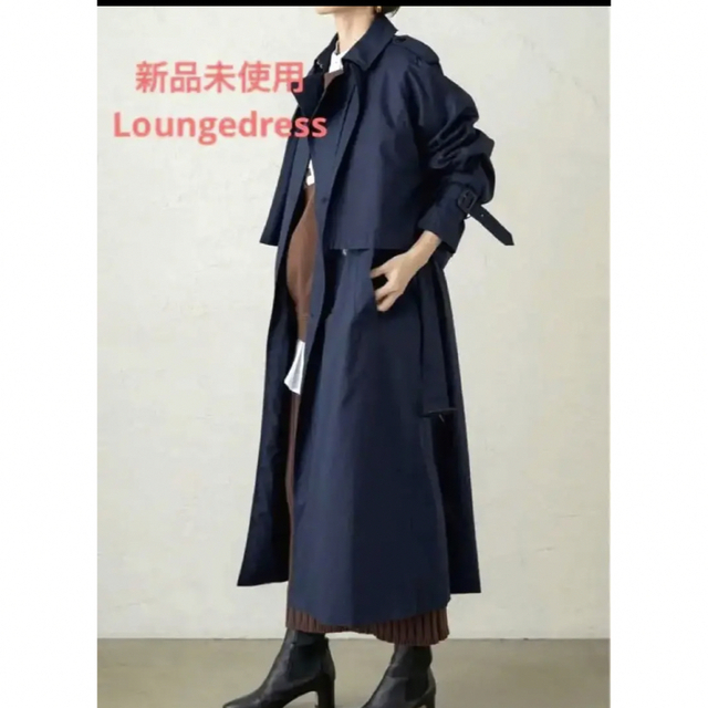 新品未使用　Loungedress  ラウンジドレス  トレンチコート　ネイビー