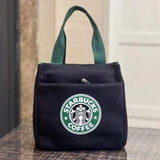 スターバックス(Starbucks)の【スタババッグ 】スターバックス ミニトートバッグ 弁当バッグ 黒(2)(エコバッグ)