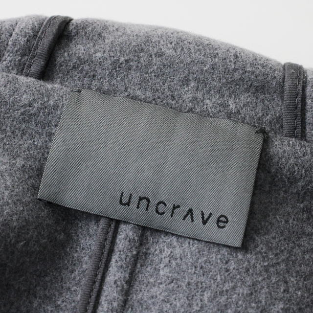 美品 uncrave アンクレイヴ プルーフメルトン ダッフルコート U/グレー