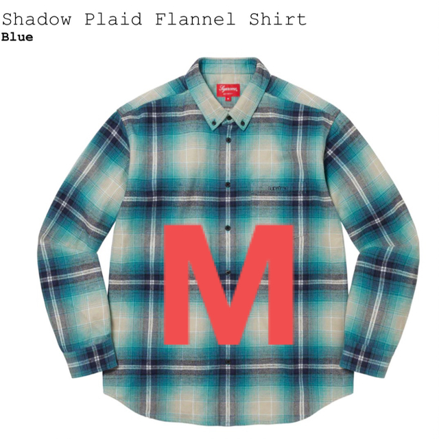 Supreme Shadow Plaid Flannel Shirt Blue