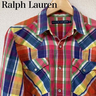 ラルフローレン(Ralph Lauren)のRalph Lauren ラルフローレン チェックシャツ スナップボタン  7(シャツ/ブラウス(長袖/七分))