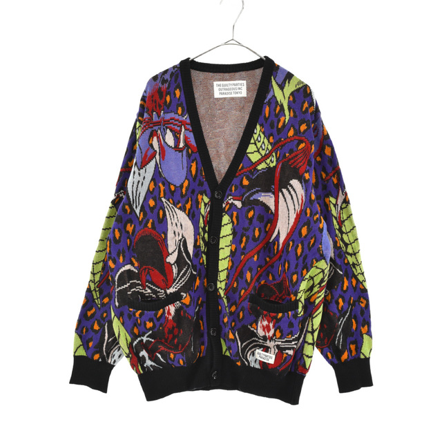 WACKO MARIA ワコマリア 21AW×百花図 LEOPARD CARDIGAN レオパード総柄