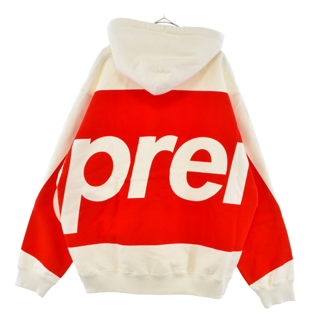 SUPREME シュプリーム 21SS Big Logo Hooded Sweatshirt Hoodie ビックロゴプリント スウェットプルオーバーパーカー ホワイト/レッド