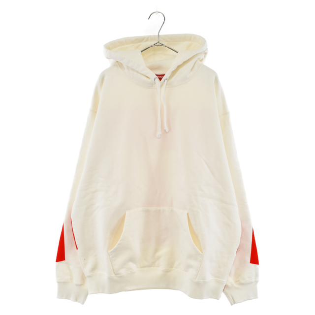 SUPREME シュプリーム 21SS Big Logo Hooded Sweatshirt Hoodie ビックロゴプリント  スウェットプルオーバーパーカー ホワイト/レッド