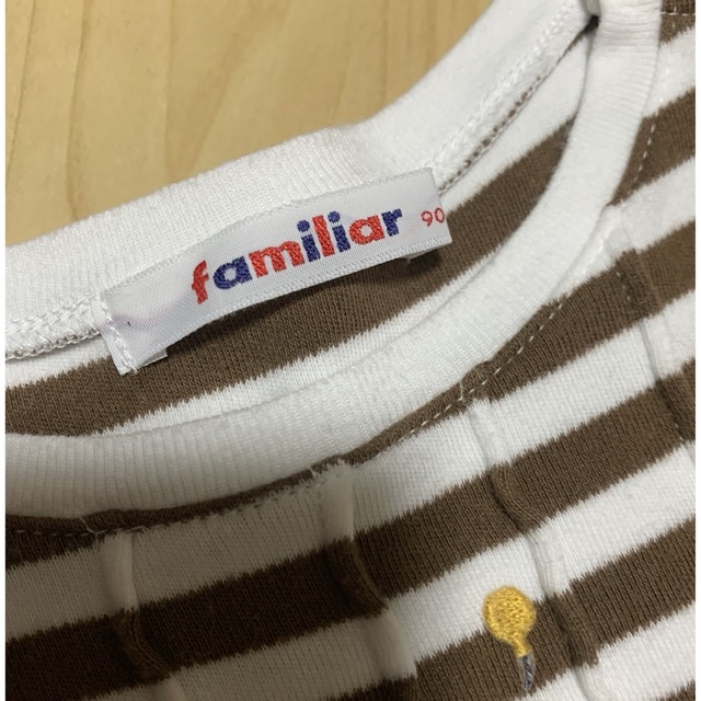 familiar(ファミリア)のみゆい様専用　ファミリア　ボーダーワンピース　90 キッズ/ベビー/マタニティのキッズ服女の子用(90cm~)(ワンピース)の商品写真