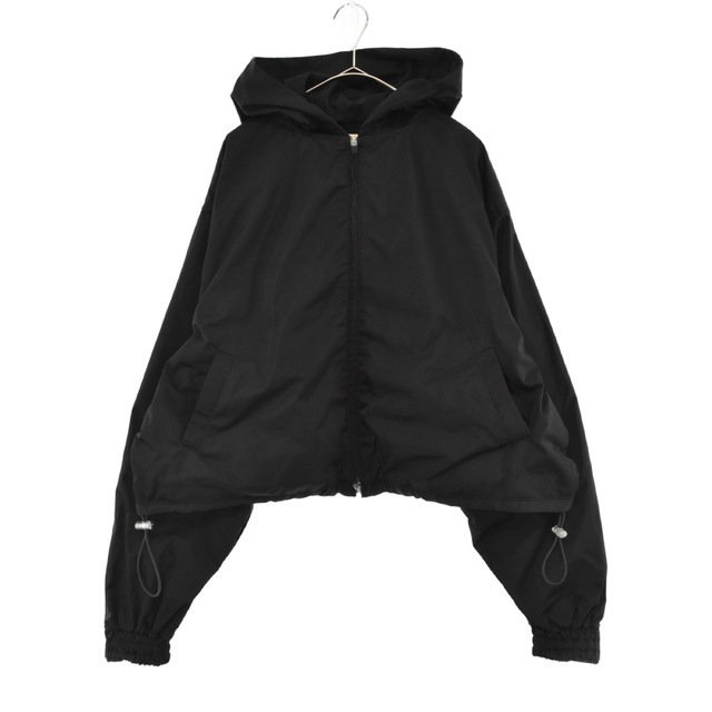 FEAR OF GOD フィアオブゴッド 18AW SIXTH COLLECTION Oversized Nylon Hooded Jacket ビッグパッチ オーバーサイズ ナイロン フーディージャケット ブラック585センチ袖丈