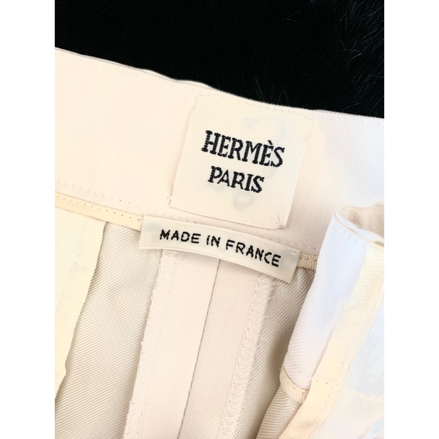 HERMES エルメス スラックス トラウザー ホワイト レディース HERMES エルメス スラックス トラウザー ホワイト レディース