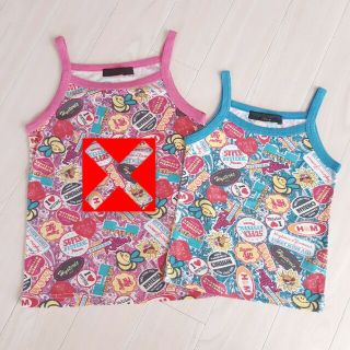 ヒステリックミニ(HYSTERIC MINI)の【送料込】ヒステリックミニ  ワッペン柄キャミソール 110 ヒスミニ マイファ(Tシャツ/カットソー)