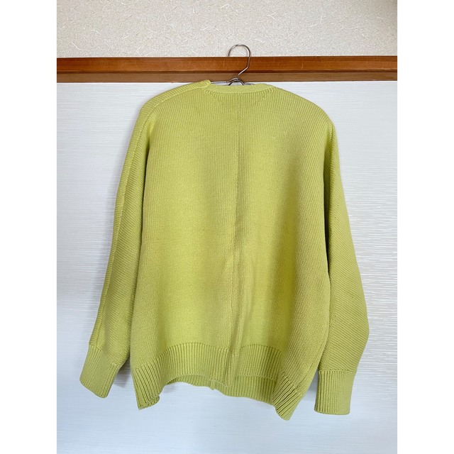 コットンカシミアローゲージ 深Vネックニットプルオーバー 4