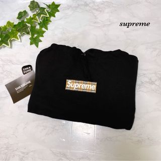 Supreme - supreme Burberry バーバリー ボックスロゴ パーカー 完売品