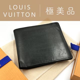 ルイヴィトン(LOUIS VUITTON)の✨極美品✨ ルイヴィトン ポルトフォイユ マルコ 折り財布 エピ ノワール 黒(折り財布)