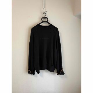 1年保証』 ANCELLM RAILKNIT HENLEY OVERSIZED LS Tシャツ/カットソー