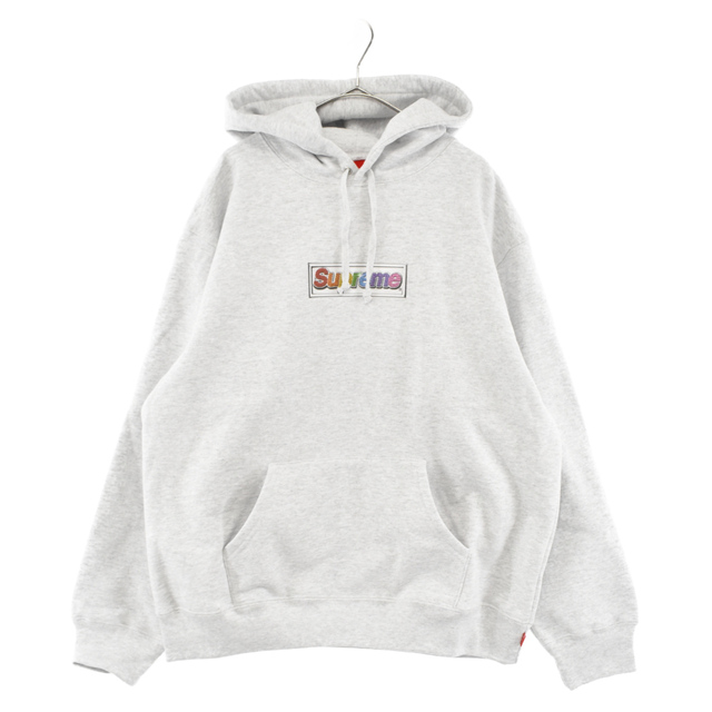 予約】 SUPREME シュプリーム 22SS Bling Box Logo Hooded Sweatshirt ブリング ボックスロゴ フーディー  プルオーバーパーカー グレー