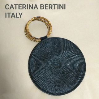 シップス(SHIPS)のITALY製 CATERINA BERTINI バンブーハンドル かごバッグ(かごバッグ/ストローバッグ)