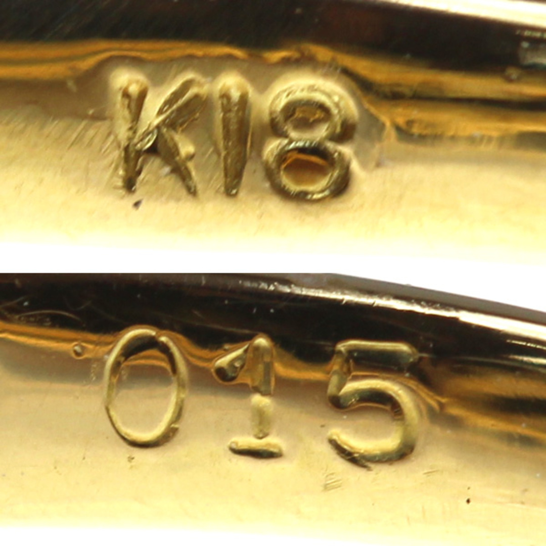 K18YG イエローゴールド ハートモチーフ リング・指輪 ダイヤモンド0.15ct 10号 2.0g レディース