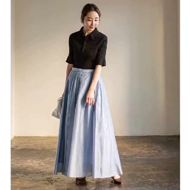 新品・タグ付き】Nobleの春夏スカート（シアータフタマキシスカート
