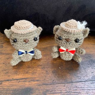 ネコの編みぐるみ　ハンドメイド(あみぐるみ)