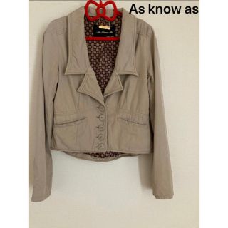 AS KNOW AS -   As know as美品ジャケット　アウター　コード長袖秋冬服Sサイズ