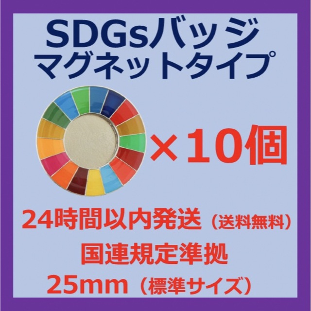 SDGsバッジ　マグネットタイプ　10個セット