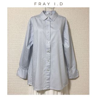 フレイアイディー(FRAY I.D)の【m様ご予約中】FRAY I.D  ストライプ コットン ロング シャツ(シャツ/ブラウス(長袖/七分))