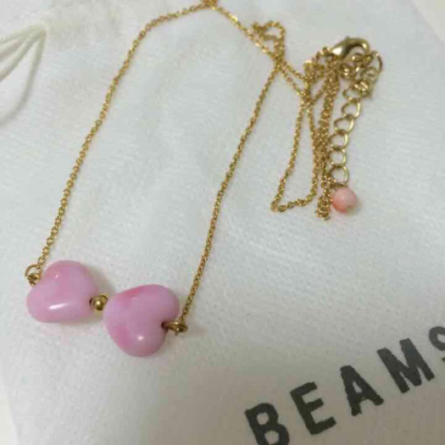 BEAMS(ビームス)のBEAMS リボン ネックレス ピンク レディースのアクセサリー(ネックレス)の商品写真