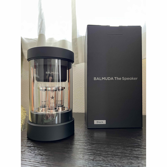 ワイヤレススピーカー[付属品完備] BALMUDA The Speaker M01A-BK