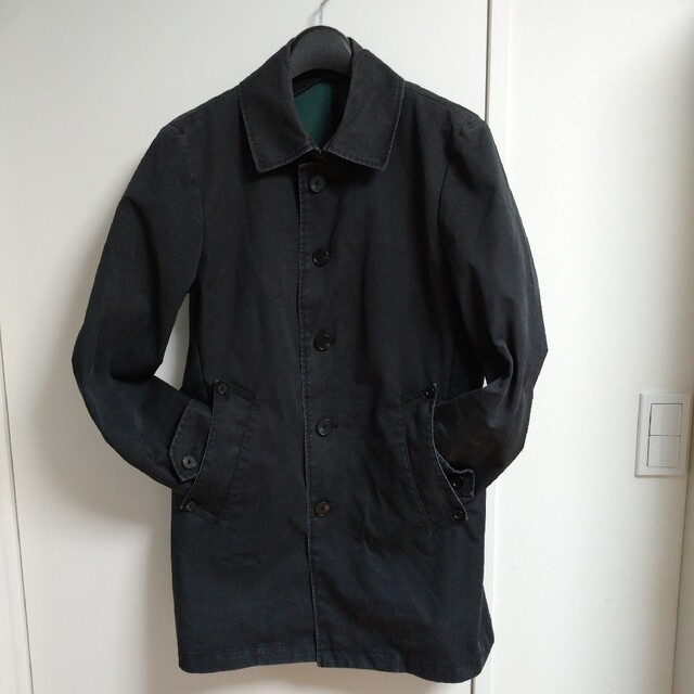 EDIFICE(エディフィス)のEDIFICE ステンカラーコート 44 ブラック メンズ エディフィス 黒 メンズのジャケット/アウター(ステンカラーコート)の商品写真