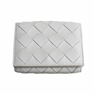 ボッテガヴェネタ(Bottega Veneta)のBOTTEGAVENETA ボッテガヴェネタ イントレチャートナッパウォレット 三つ折り財布 BIANCO ホワイト 635561 レディース【中古】(財布)