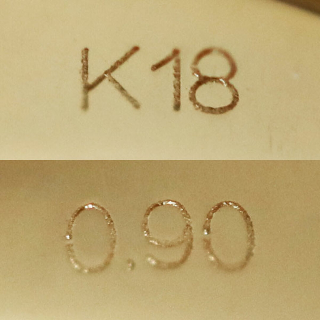 K18YG イエローゴールド リング・指輪 ダイヤモンド0.90ct 20号 8.5g MR5326 ユニセックス