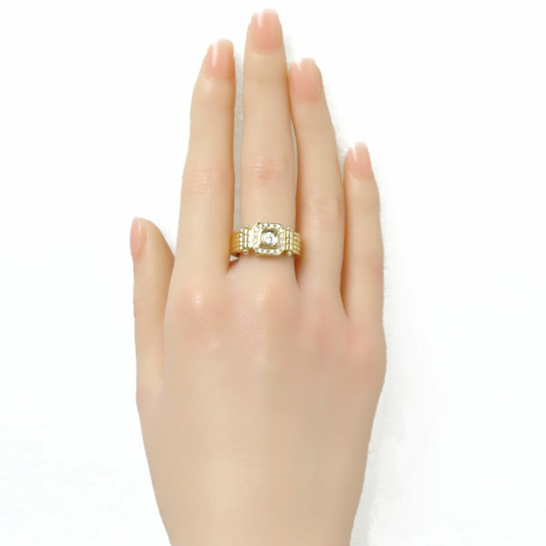 K18YG イエローゴールド リング・指輪 ダイヤモンド0.35ct 17号 12.4g メンズ【美品】 5
