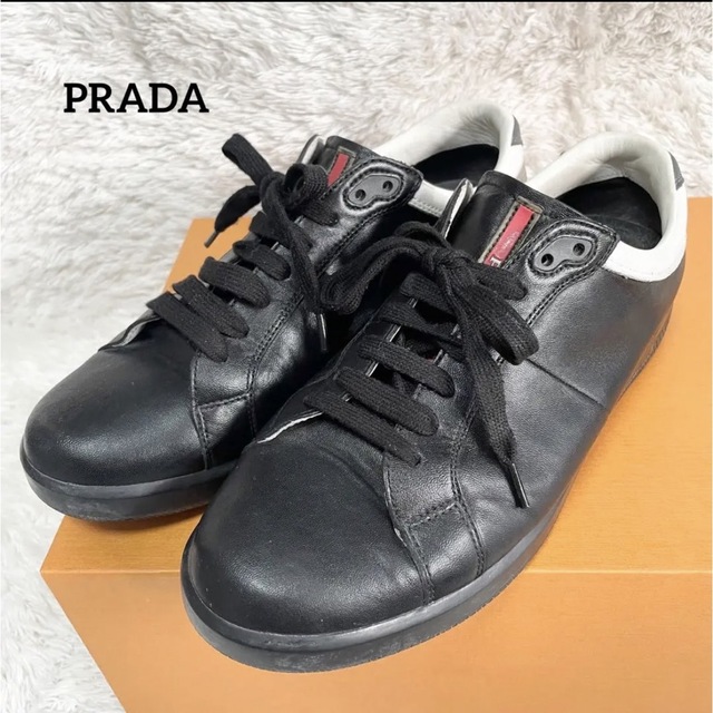 PRADA SPORT プラダ スポーツ　レザー　ローカットスニーカー ロゴ