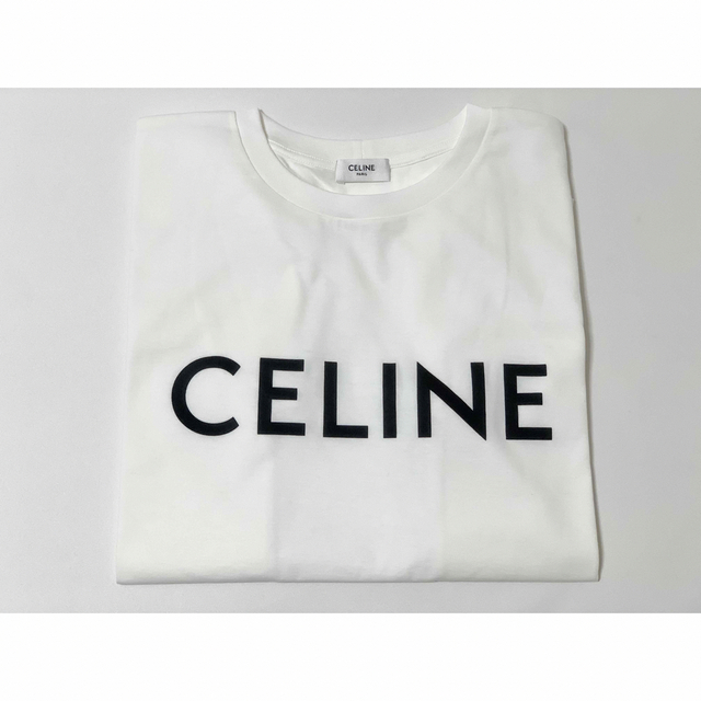 CELINE セリーヌ 》ロゴ プリント ルーズ Tシャツ S エクリュ ...