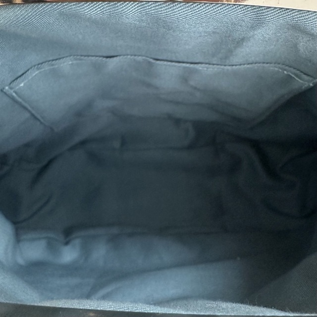 バイカラー♪ヴィンテージデニム風生地のがま口ショルダーバッグ　ハンドメイド レディースのバッグ(ショルダーバッグ)の商品写真