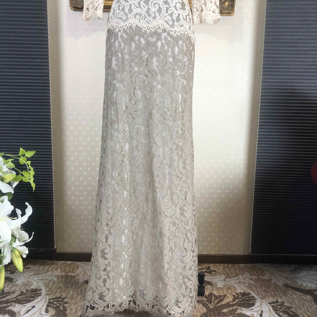 ボタニカルキャンドル バラ かすみ草 美品☆TADASHI SHOJI サイズ2