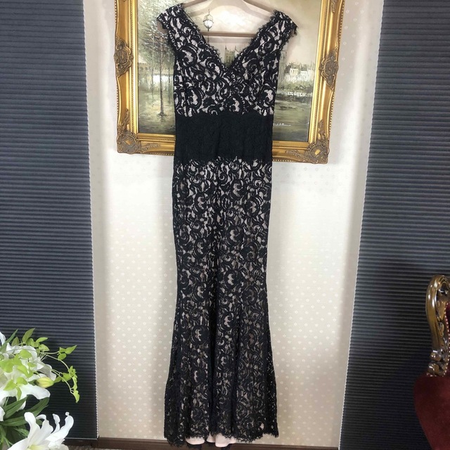 TADASHI SHOJIロングドレス(黒色)美品 サイズ4-