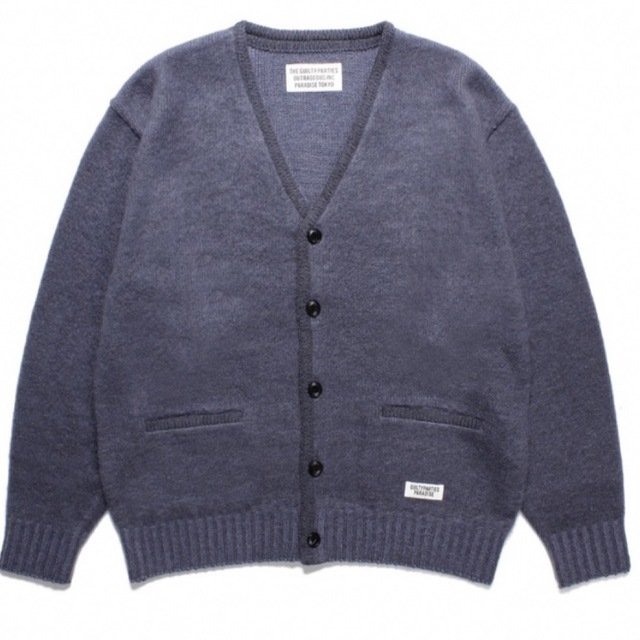 アッシュブルーサイズWACKOMARIA PREMIUM MOHAIR KNIT CARDIGAN