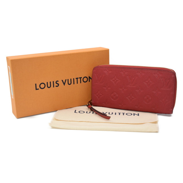 LOUIS VUITTON ジッピーウォレット M63691 モノグラムアンプラント/スカーレット レッド レザー メンズ レディース ウィメンズ　長財布 ウォレット 赤 革 小物  人気 ブランド