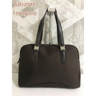 サルヴァトーレフェラガモ(Salvatore Ferragamo)の【良品】フェラガモ AU-21 0763 ショルダーバッグ トート 肩掛け 茶色(ハンドバッグ)